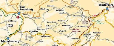 Berghotel Hoher Knochen: Mapa de acceso